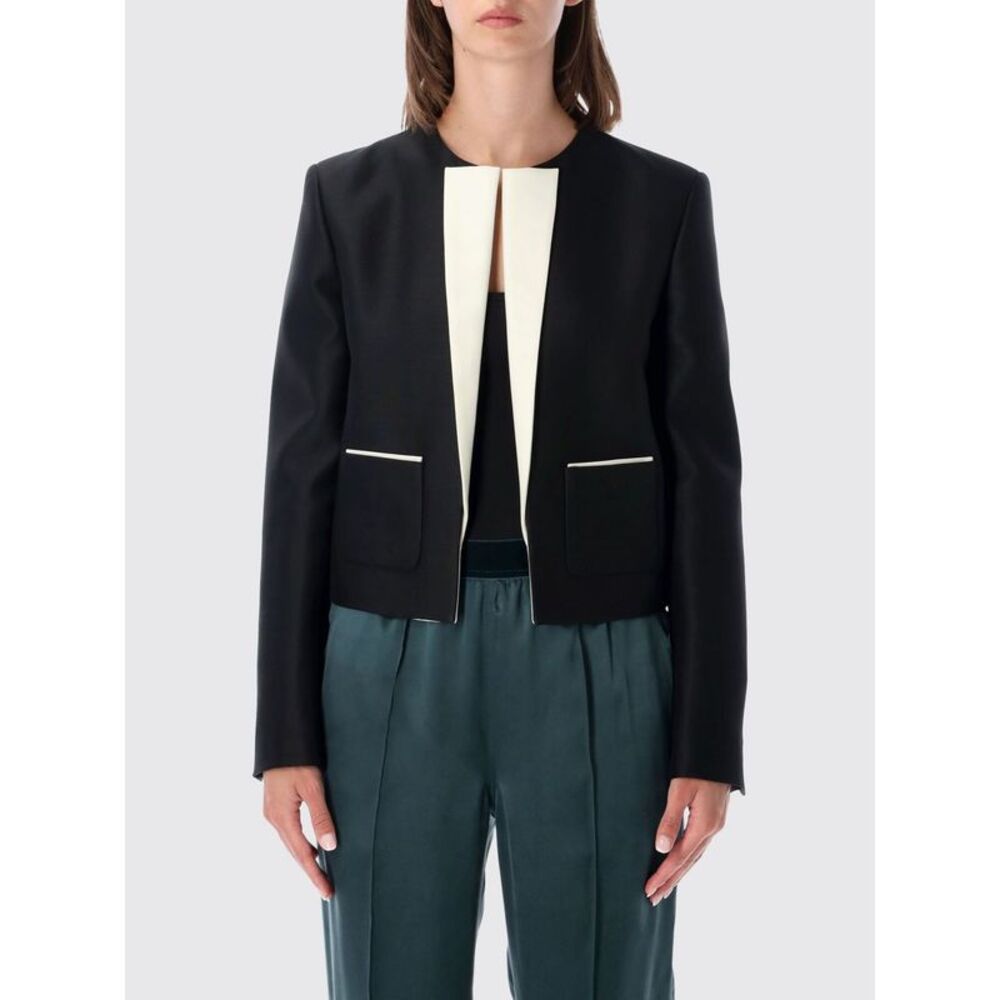Tom Ford Women Tom Ford Crew-Neck Virgin Wool And Silk Blazer With Patch Pockets